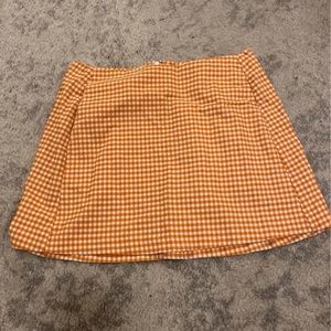 Urban Outfitters Orange Plaid Skirt *w/POCKETS!*